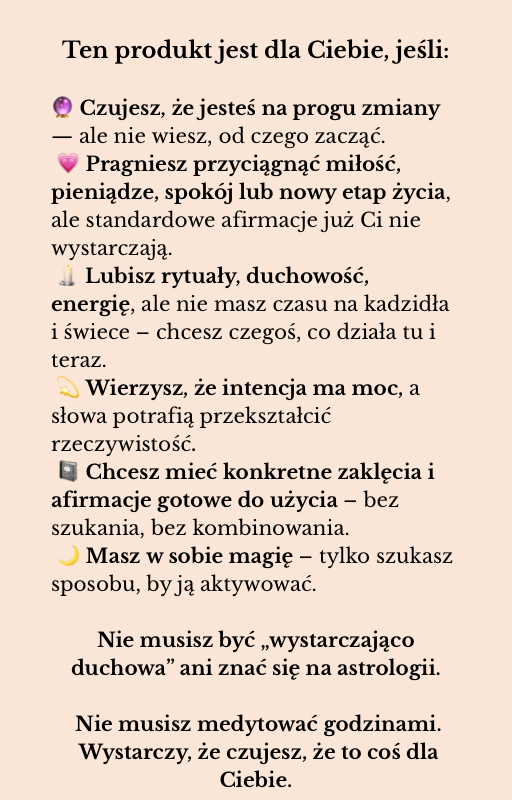 Manifestuj to: Zaklęcia które działają (Personalizowana Paczka Afirmacji i Rytuałów)